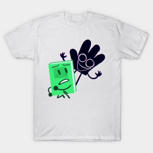 Journal and Mr. Hand (Paper Puppets Take 2) T-Shirt